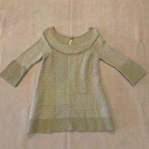 Free People Green Quarter Length Sleeve Shirt S